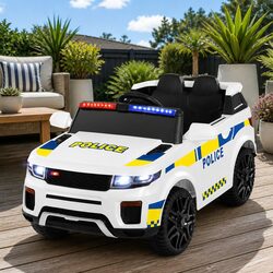 Sturdy Kids Electric Ride On Police Car with Remote Control