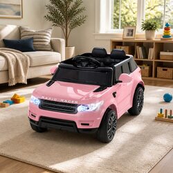 Pink 12V Electric Ride On SUV for Kids with Remote Control