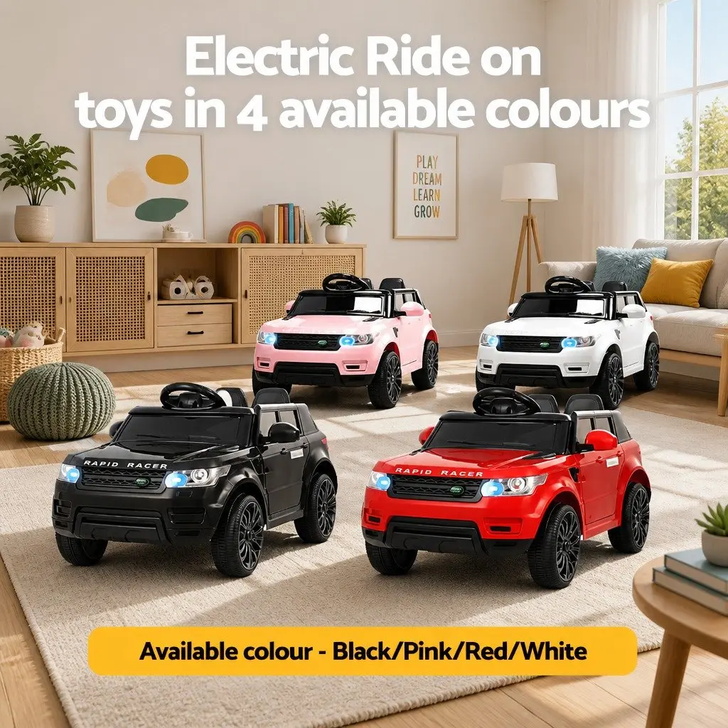 Ride On Car Electric 12V White Toy Rechargeable Battery
