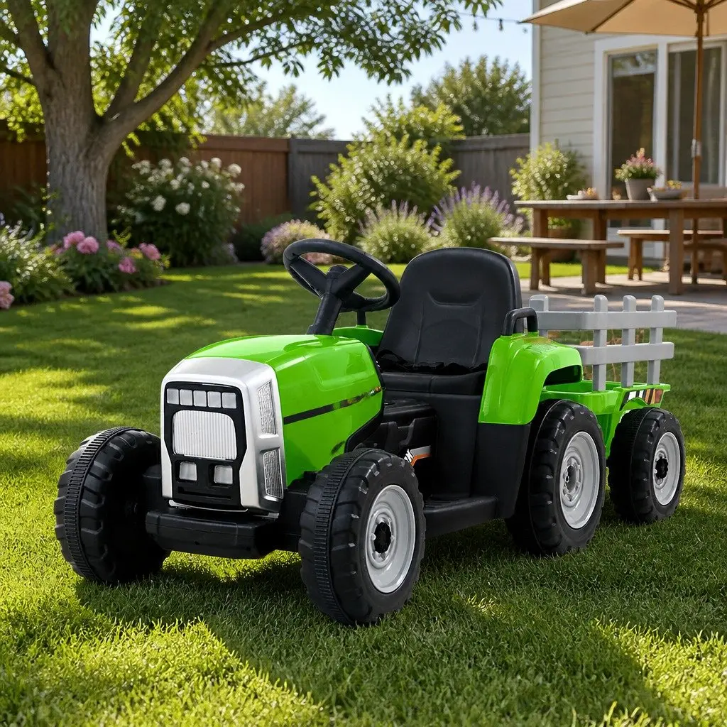 Kids Ride-On Tractor with Detachable Trailer