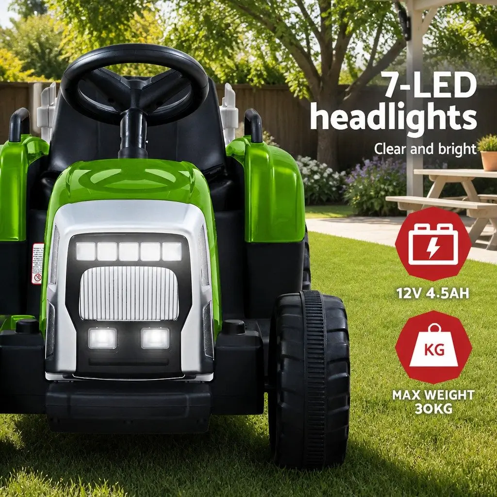 Kids Ride-On Tractor with Detachable Trailer