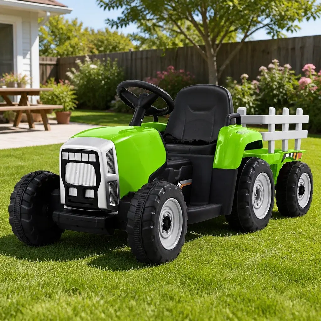 Kids Ride-On Tractor with Detachable Trailer