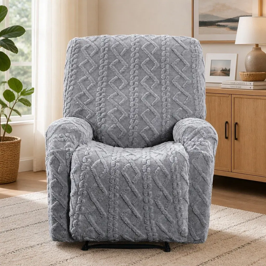 Recliner Chair Cover Fabric Grey