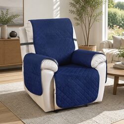 Water-Resistant Navy Blue Recliner Chair Cover