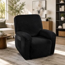 Stylish Velvet Recliner Chair Cover for 1 Seater