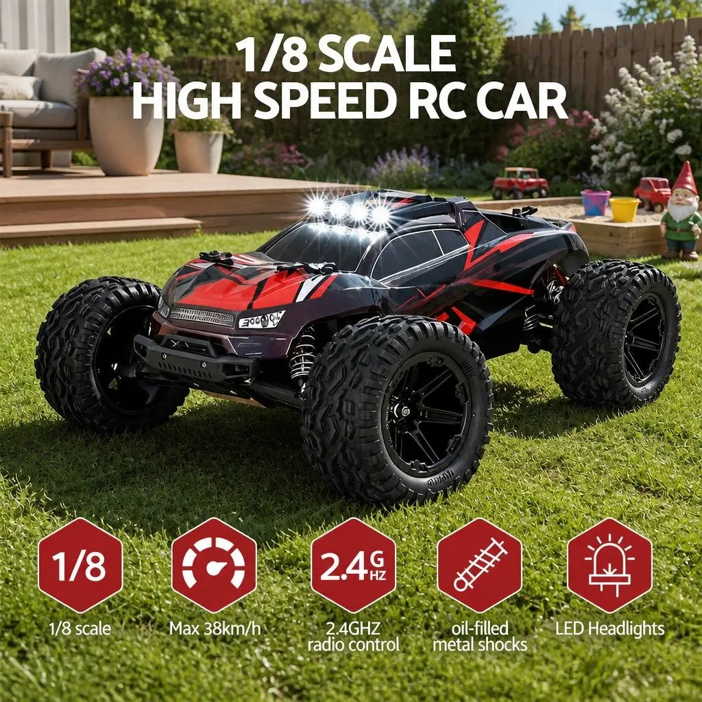Kids Remote Control Off-Road Truck 2WD Electric Vehicle Toy with Lights RC Car