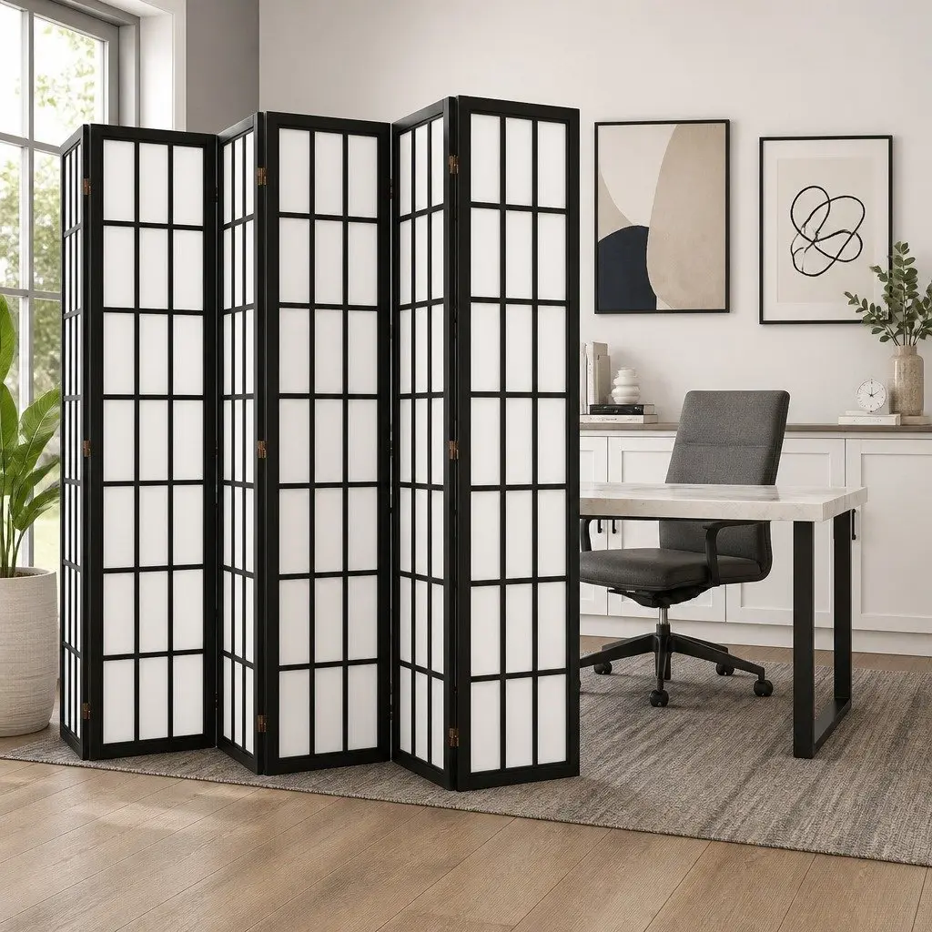 6 Panel Folding Room Divider 170cm Screen
