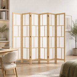 Sturdy 6 Panel Room Divider 170cm Freestanding Folding Screen