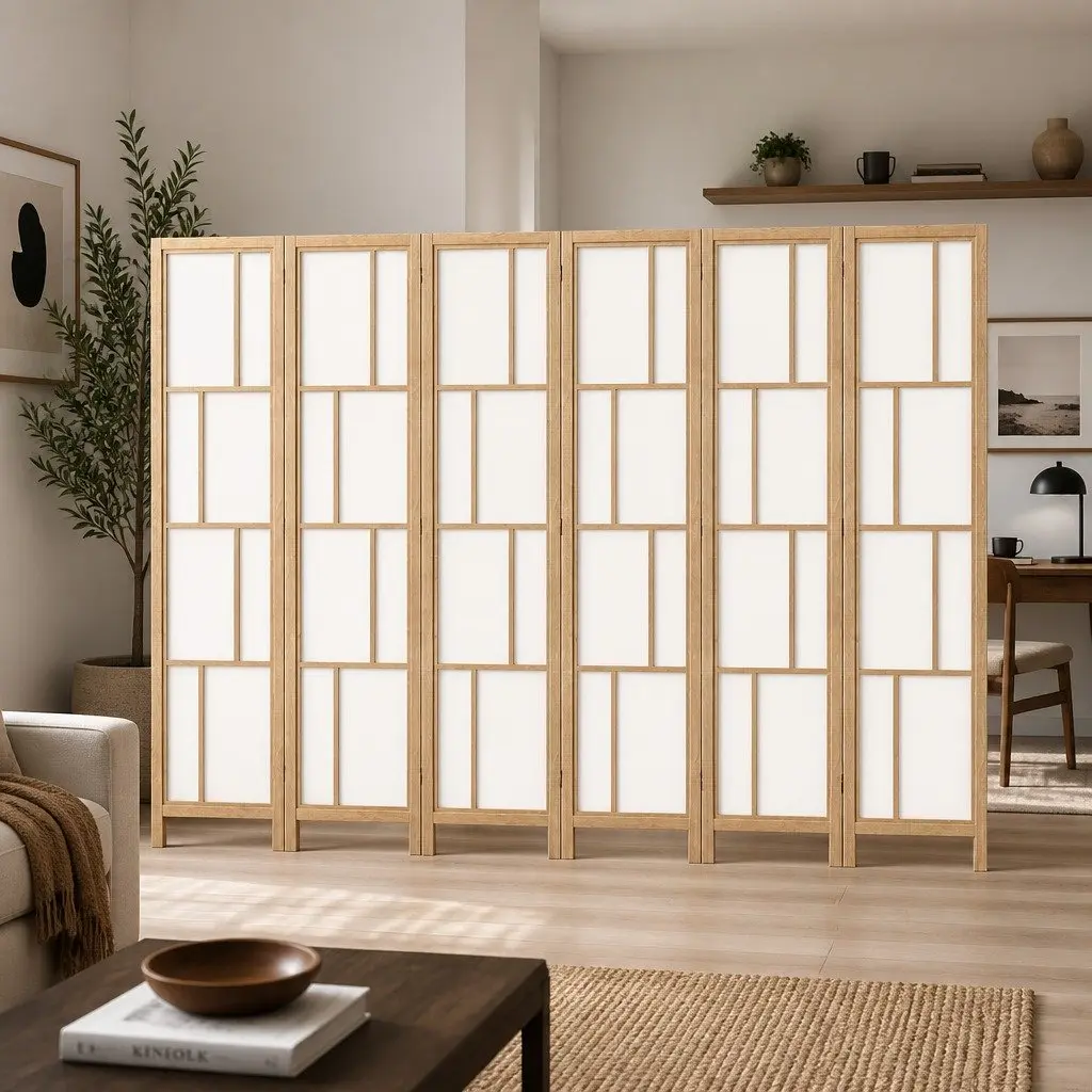 6 Panel Room Divider 170cm Freestanding Folding Screen