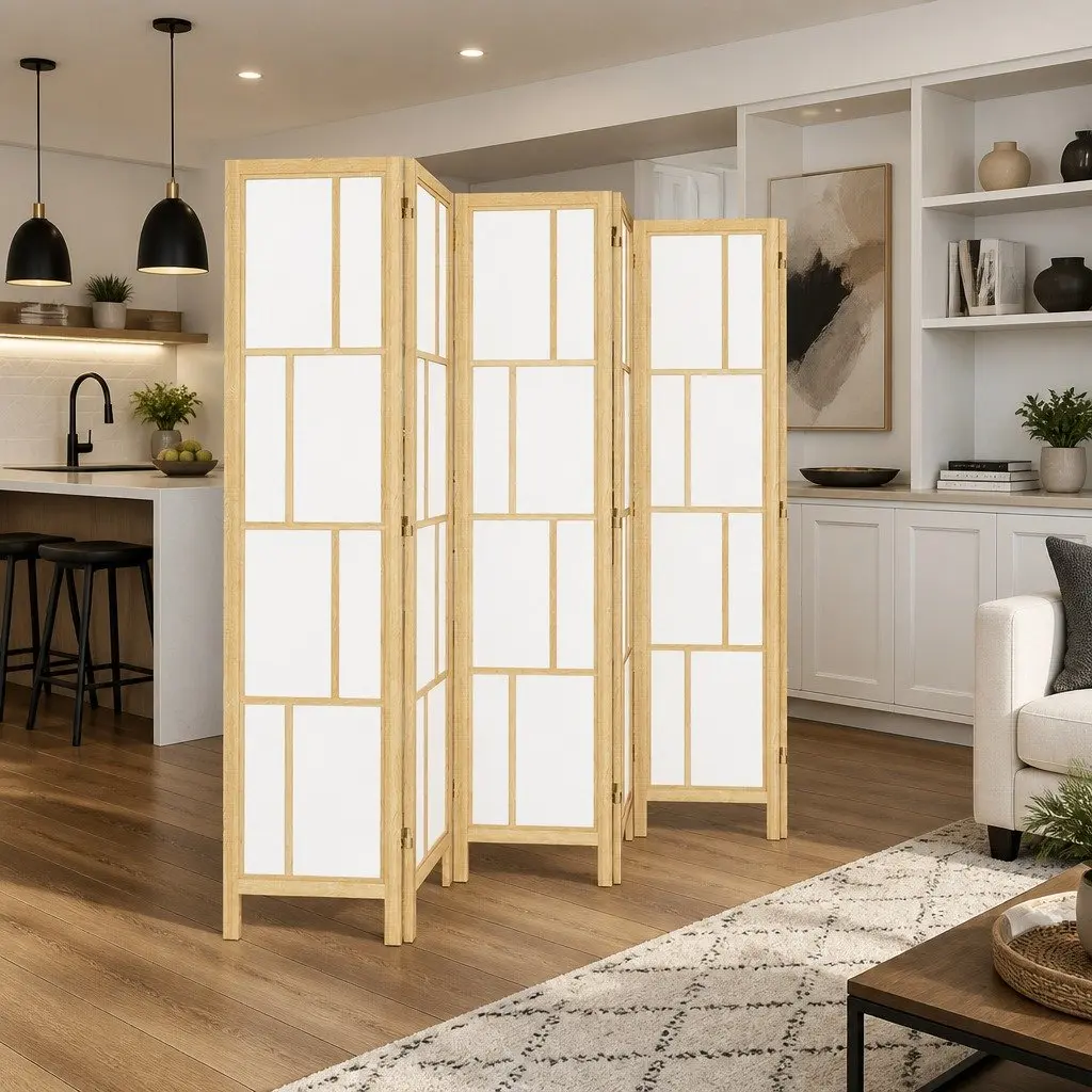 6 Panel Room Divider 170cm Freestanding Folding Screen