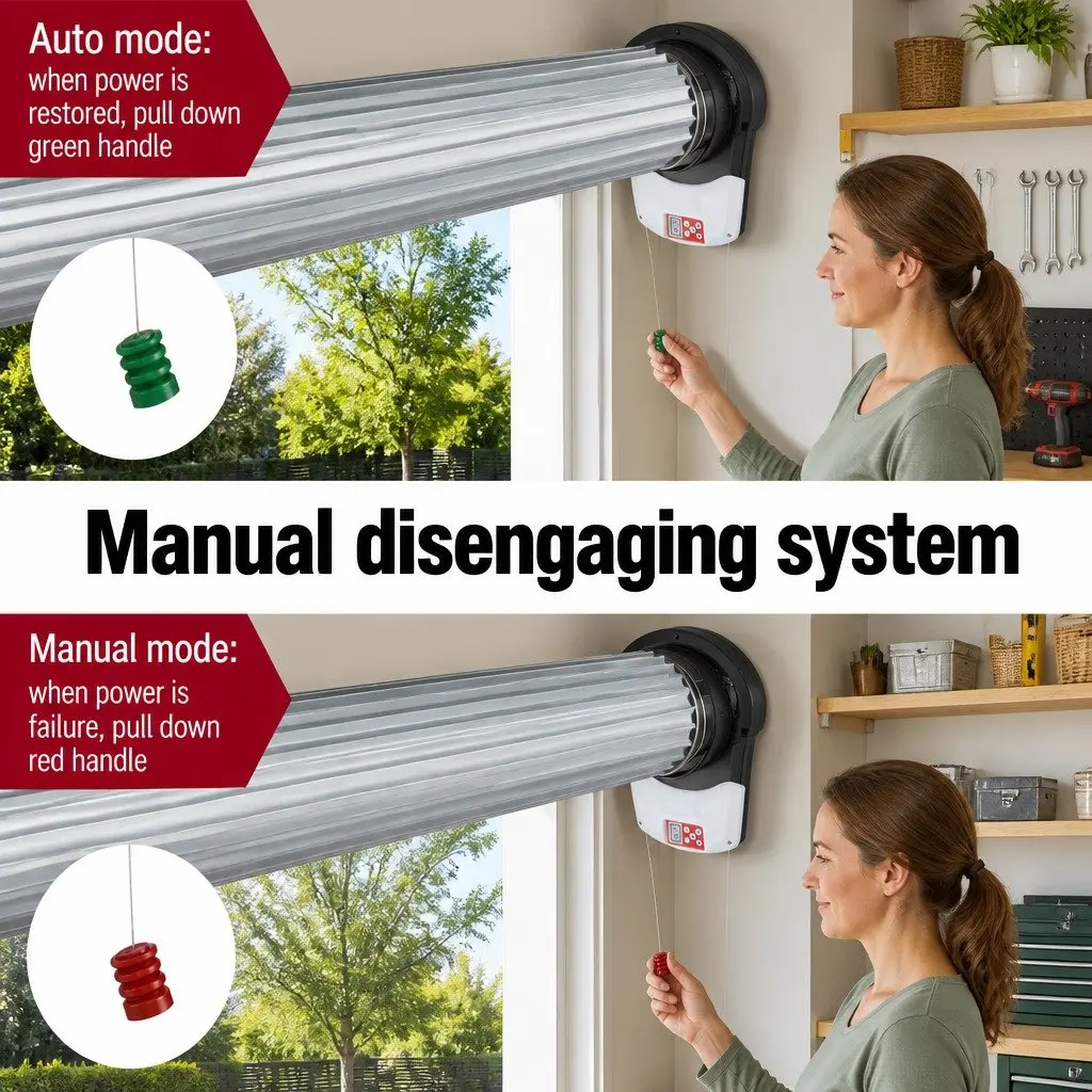 Garage Roller Door Opener 800N Motor Auto Safety Reverse 220V AC Remote Control