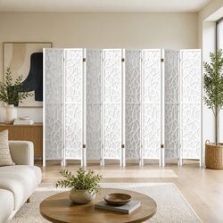 Premium 8 Panel Room Divider Screen 325x170cm in White