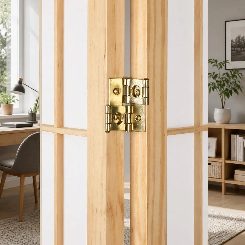 6 Panel Room Divider Screen Solid Pine Wood Non-Woven Fabric 261x179cm Natural