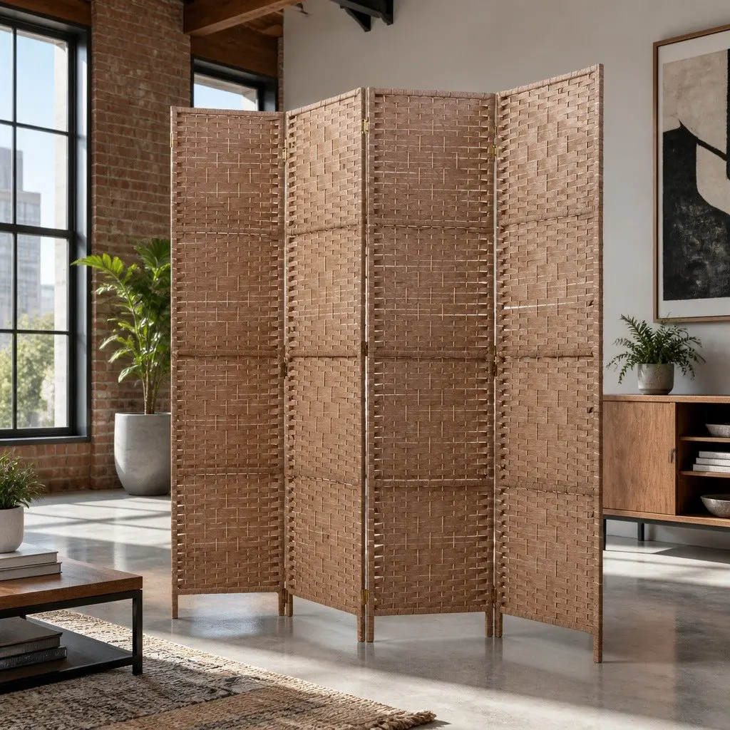 4 Panel Room Divider Screen 163x170cm