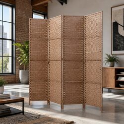 Elegant 4 Panel Room Divider Screen 163x170cm