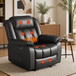 Sturdy Manual Massage Recliner Chair with USB Ports