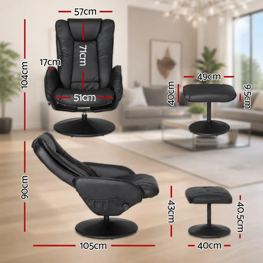 Recliner Chair with Heated Massage Function