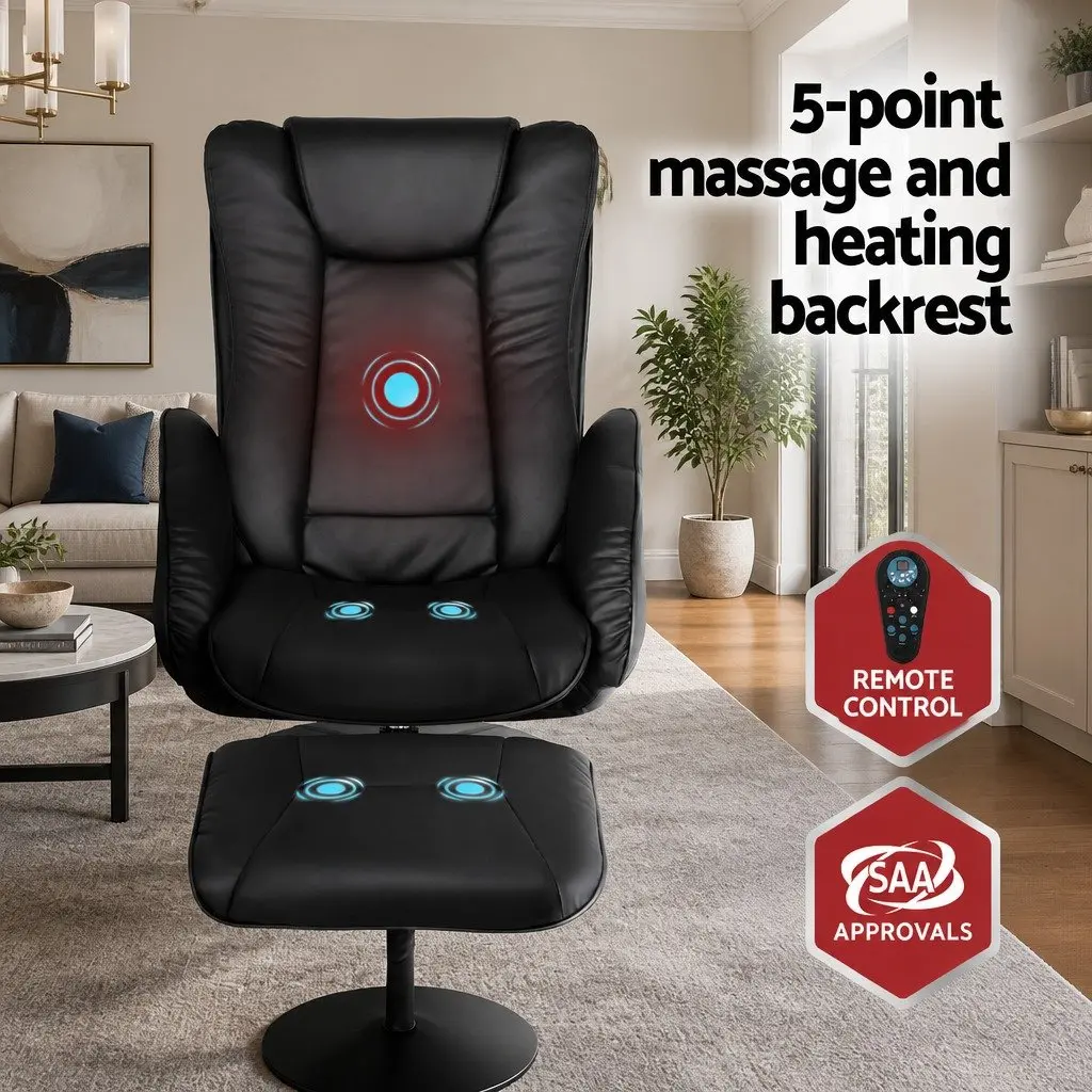 Recliner Chair with Heated Massage Function