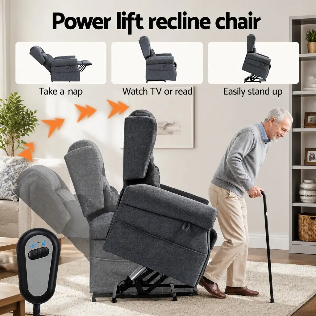 Recliner Chair with Electric Lift and Massage Function
