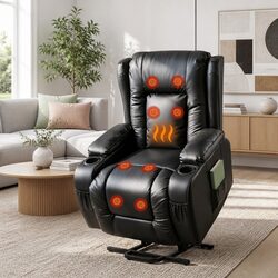 Durable Massage Recliner Chair with Lift Assist and Heat