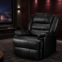 Durable Recliner Chair with Adjustable Backrest and Footrest