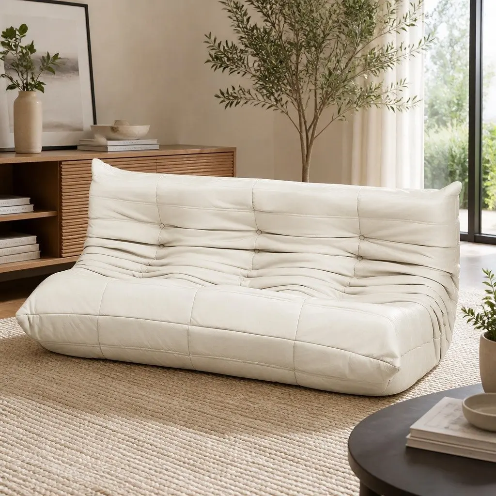 Caterpillar Lounge Microfibre 3 Seater Floor Sofa