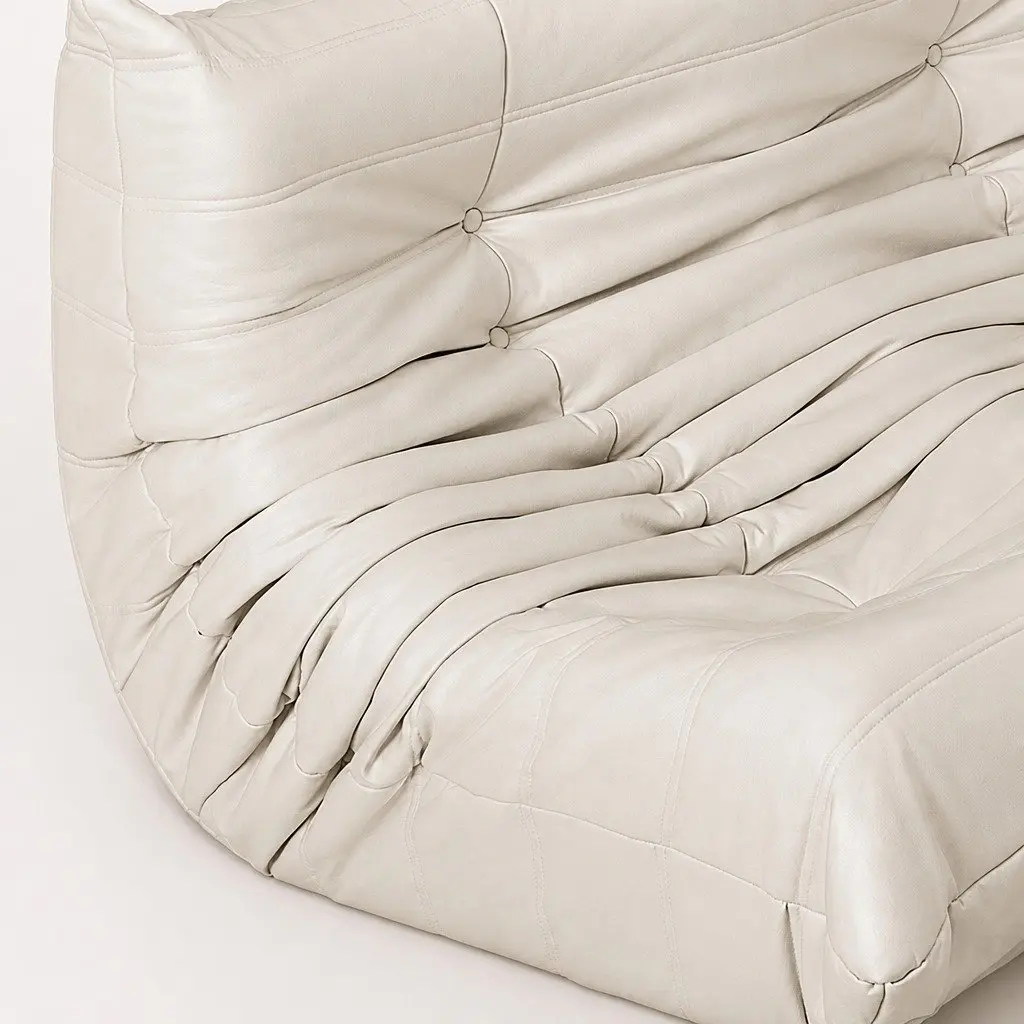 3 Seater Sofa Microfibre Foam 175cm Beige