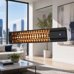 Electric Infrared Strip Heater 2000W Radiant Wall Mounted Indoor Outdoor Heating