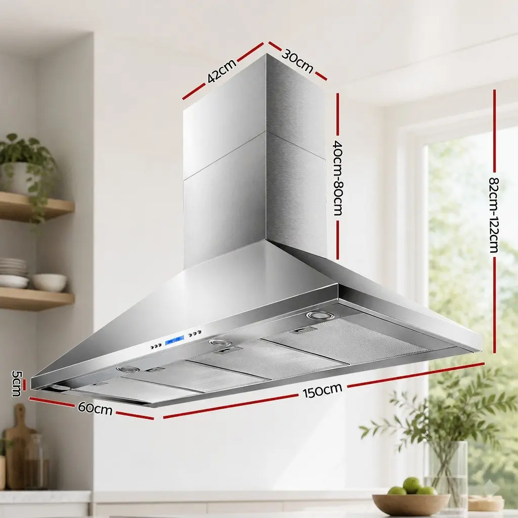1500mm Wall Mounted Range Hood for Kitchens