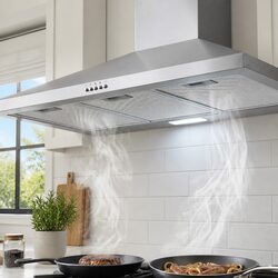900mm Brushed Stainless Steel Range Hood for Kitchen