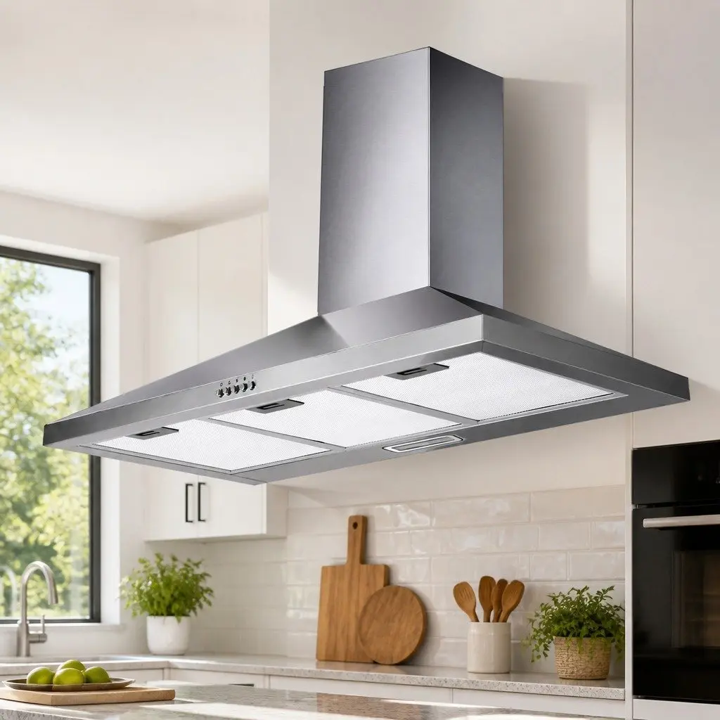 900mm Brushed Stainless Steel Range Hood for Kitchen