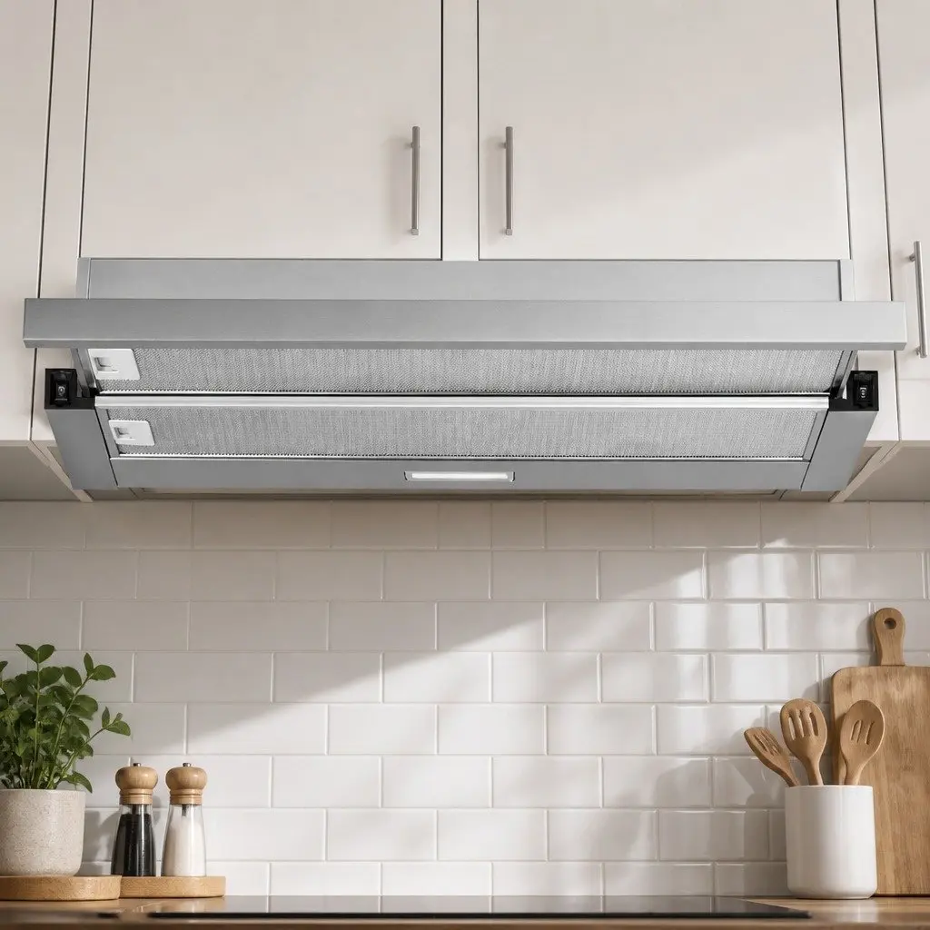 90cm Stainless Steel Slide-Out Range Hood for Kitchens