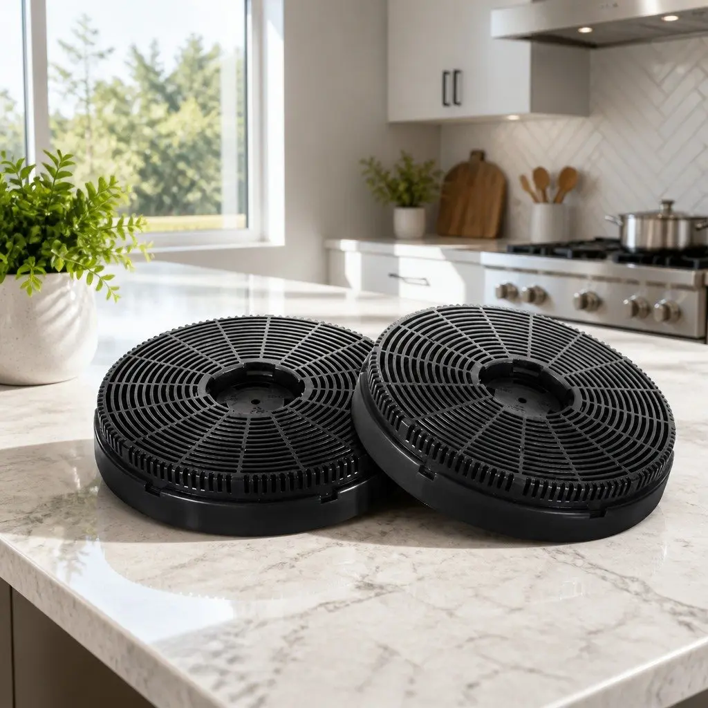 Range Hood Carbon Charcoal Filters Replacement 16cm Black x2