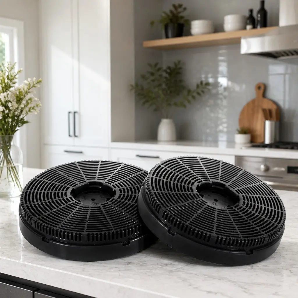 Range Hood Carbon Charcoal Filters Replacement 16cm Black x2