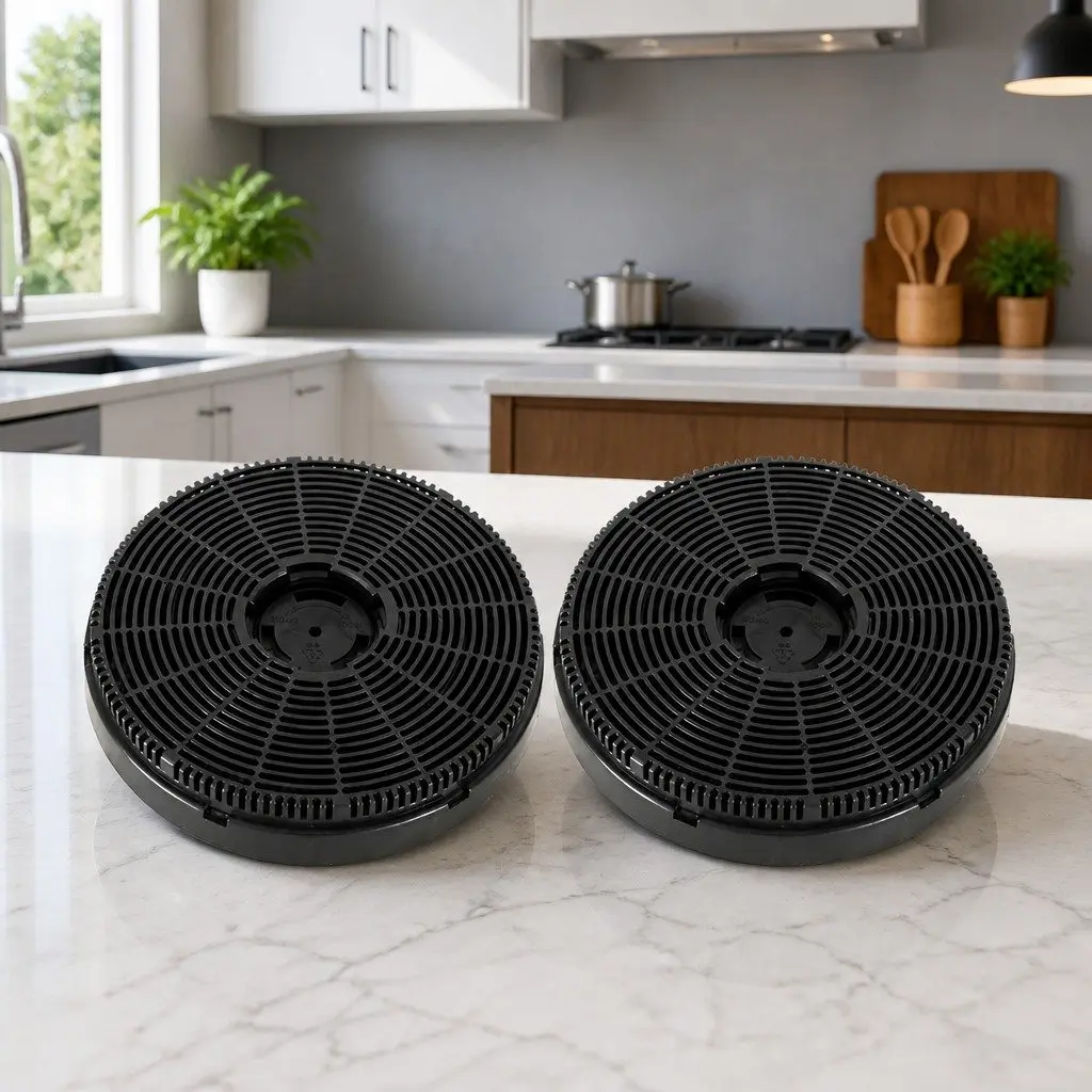 Range Hood Carbon Charcoal Filters Replacement 16cm Black x2