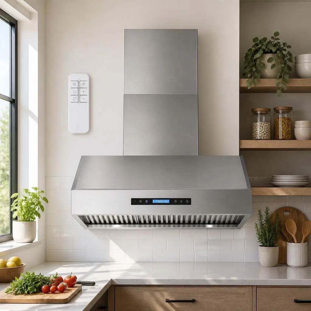 Wall-Mounted Range Hood 900mm with 3-Speed Fan
