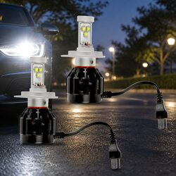 H4 LED Headlight Bulbs 160W 2500LM 6000K Plug and Play