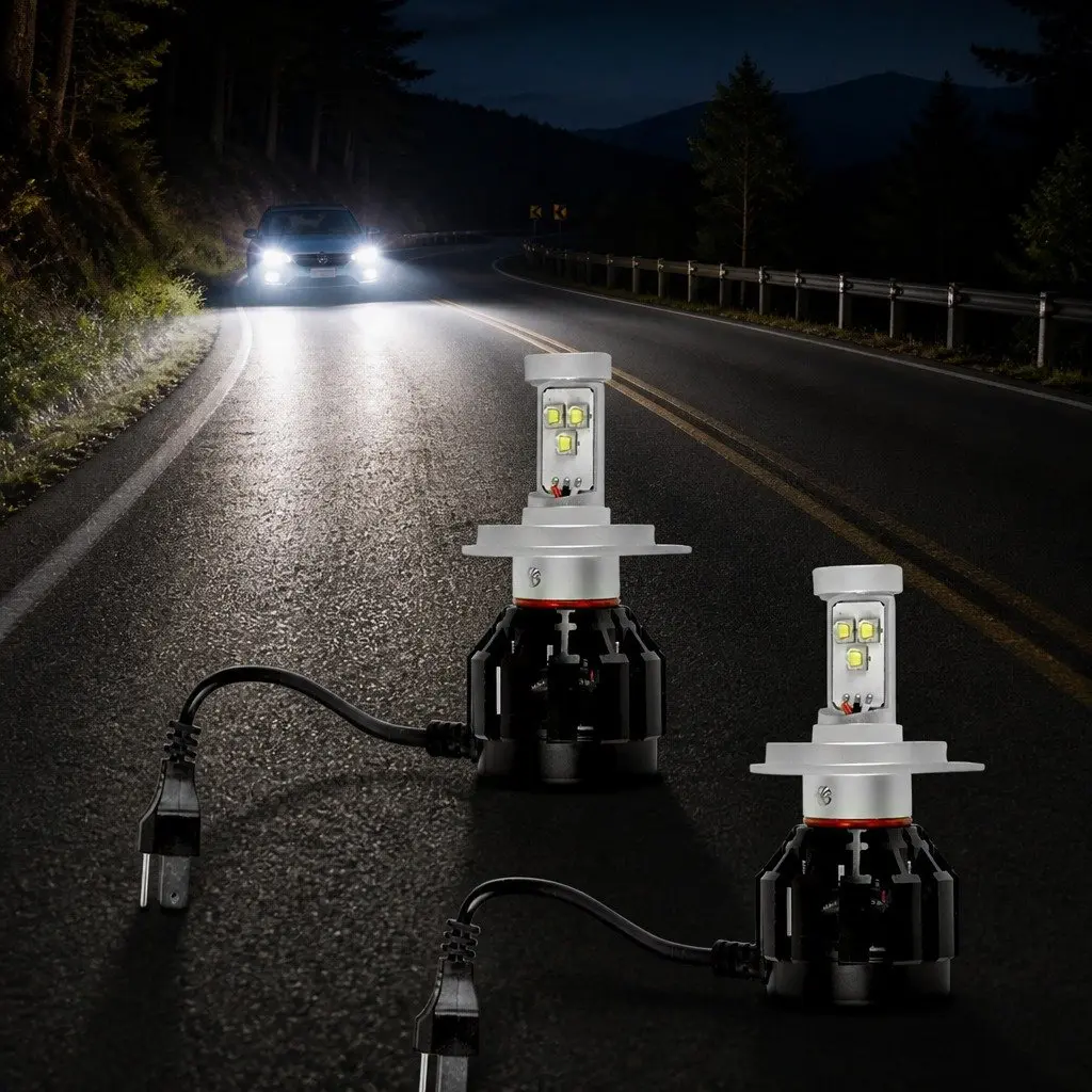 H4 LED Headlight Bulbs Aluminium 6000K 2500LM