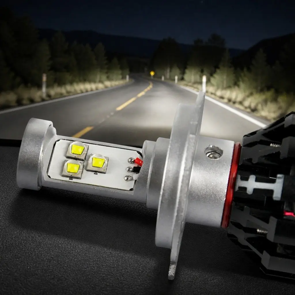 H4 LED Headlight Bulbs Aluminium 6000K 2500LM