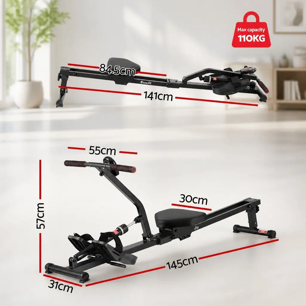 Hydraulic Rowing Machine with 12 Resistance Levels