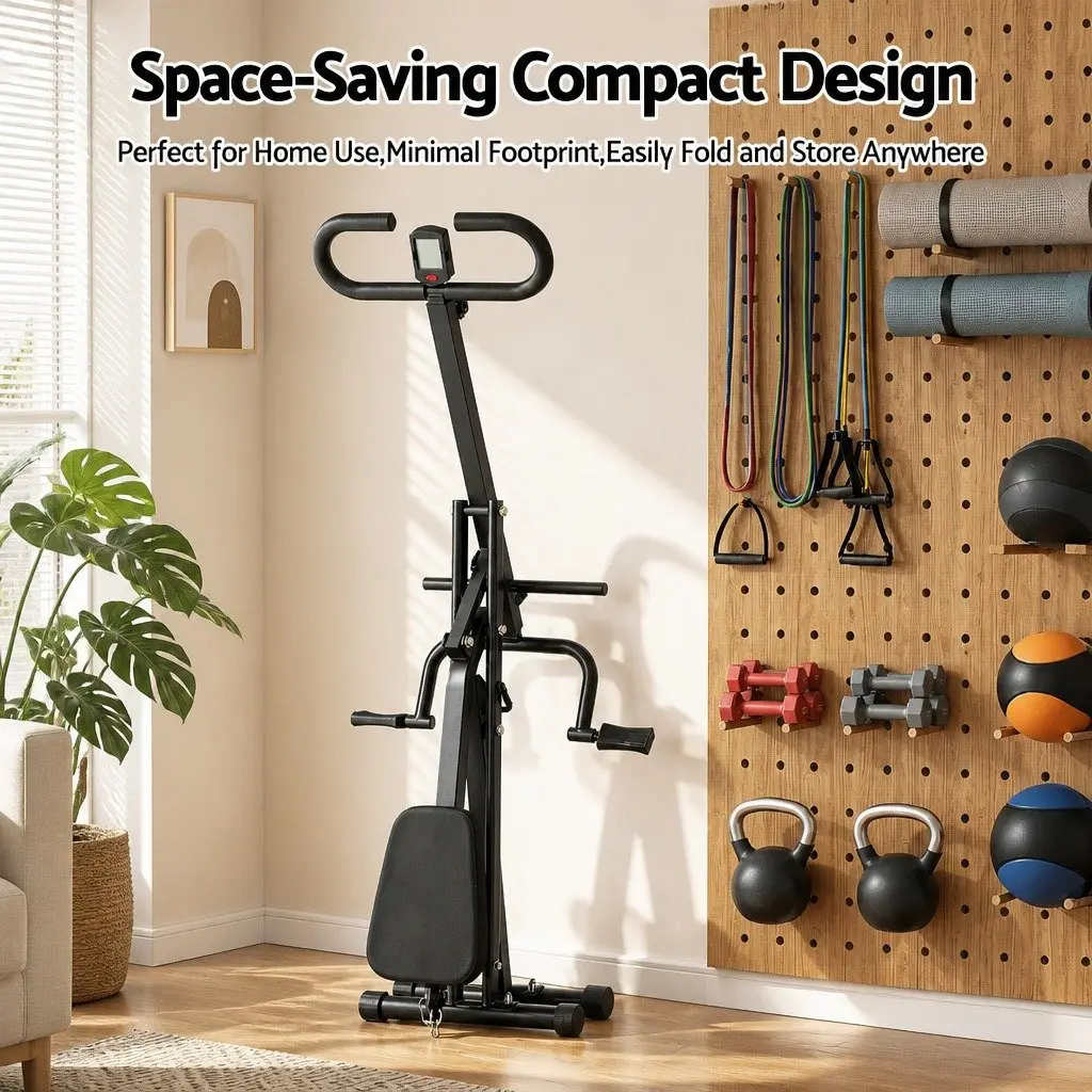 Foldable Squat Machine with Adjustable Seat