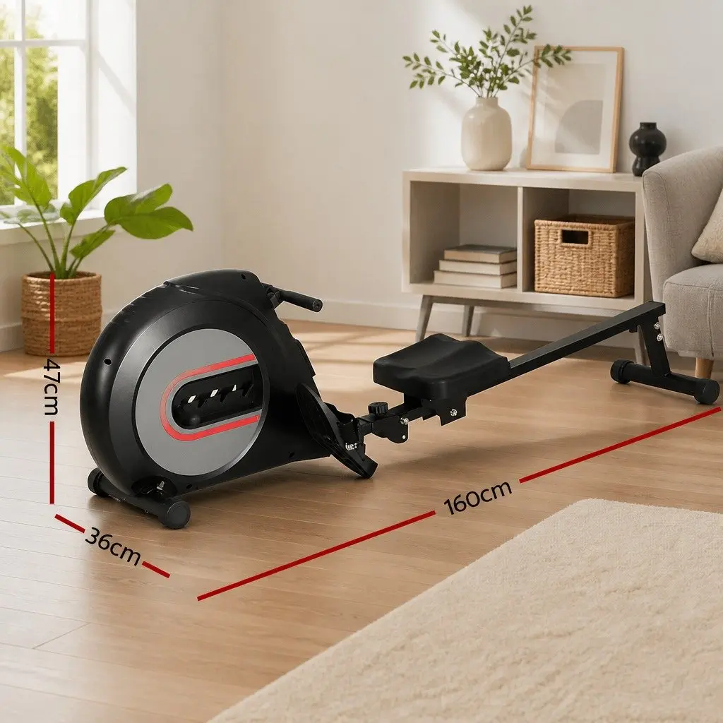 Rowing Machine with Elastic Rope Resistance