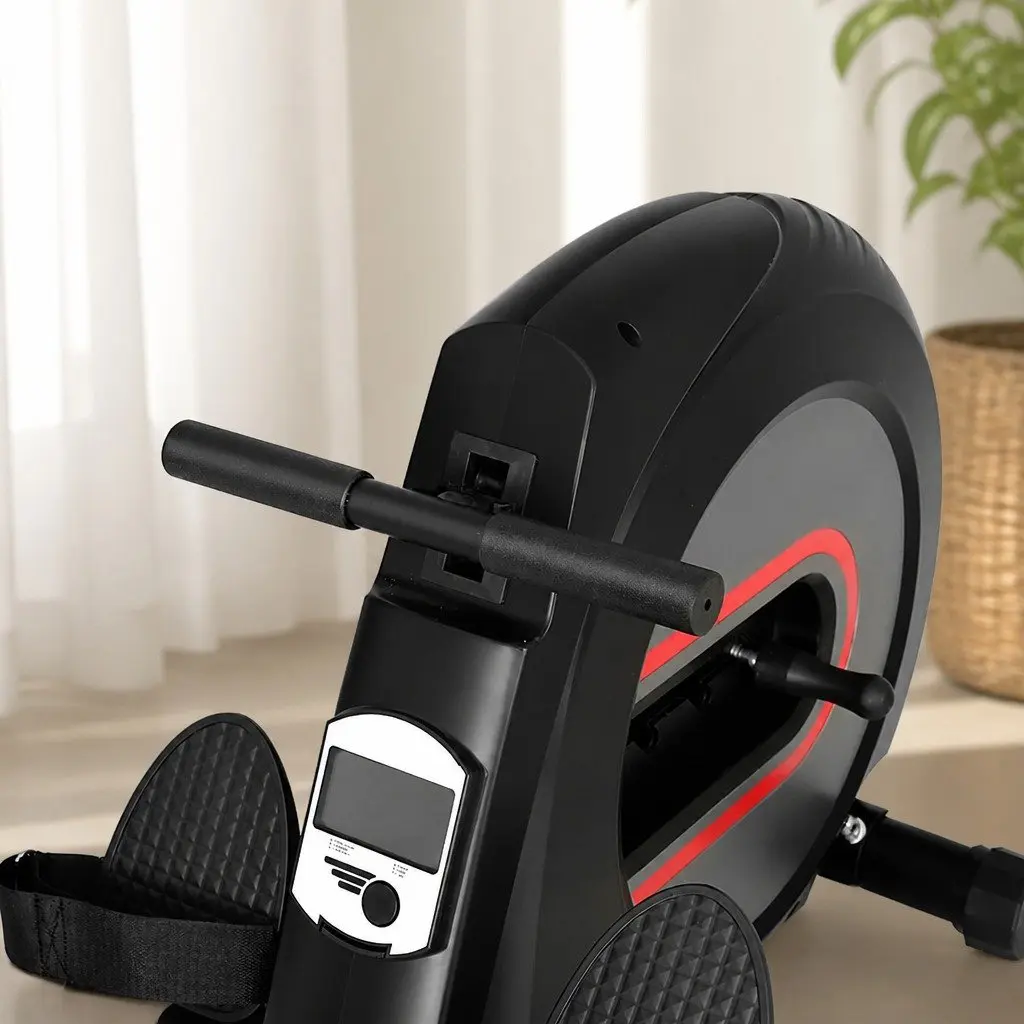 Rowing Machine with Elastic Rope Resistance
