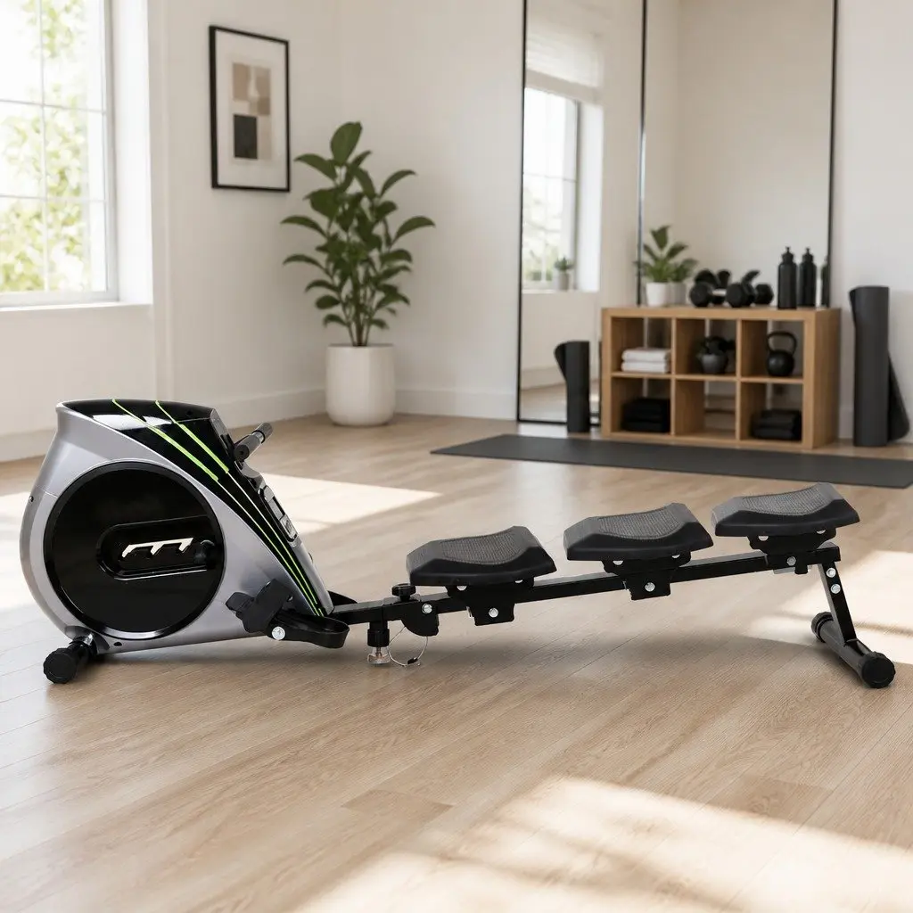 Rowing Machine with Elastic Resistance for Home Use