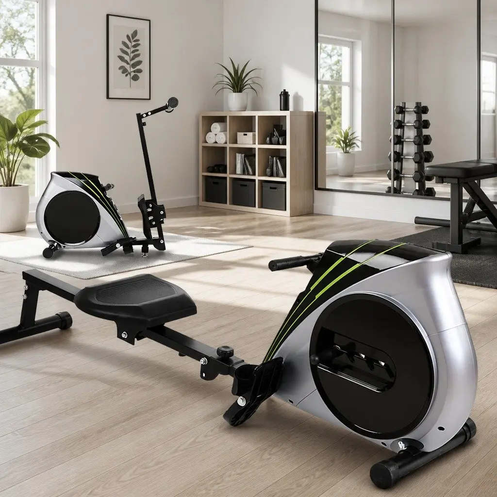 Rowing Machine with Elastic Resistance for Home Use