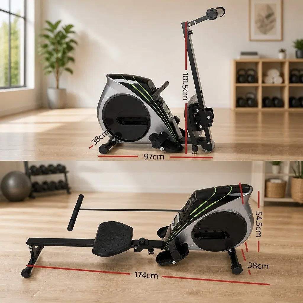 Rowing Machine with Elastic Resistance for Home Use