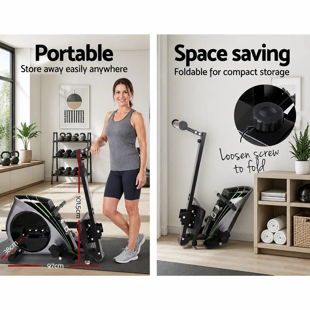 Rowing Machine with Elastic Resistance for Home Use
