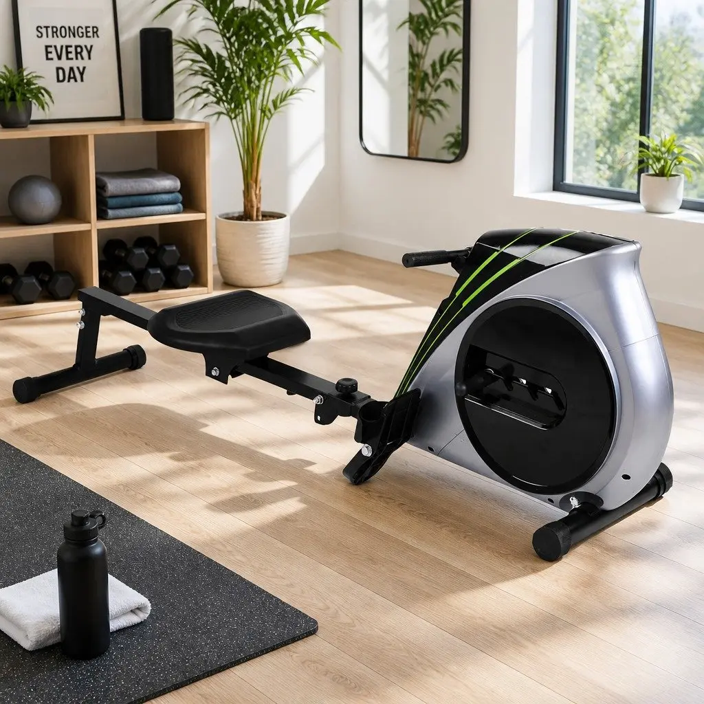 Rowing Machine with Elastic Resistance for Home Use