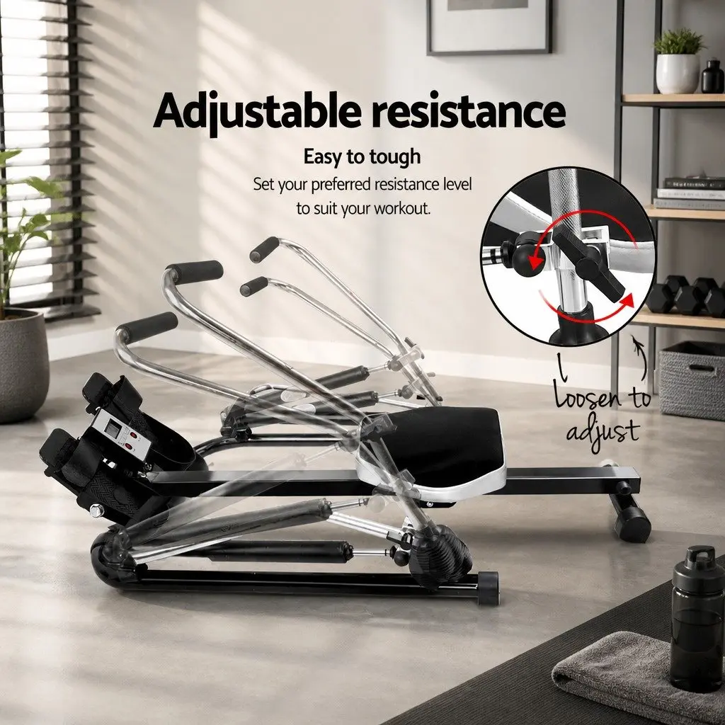 Hydraulic Resistance Rowing Machine for Home Fitness