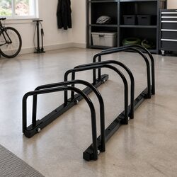 Durable 3-Bike Floor Parking Rack for All-Weather Use
